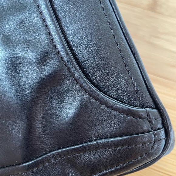 Moschino Black Leather Biker Bag/Clutch with Gold Accents - Picture 6 of 7